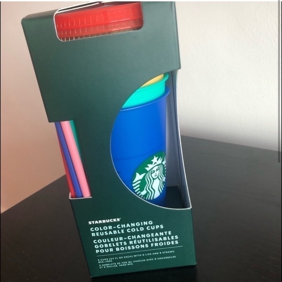 NWT Starbucks Box of Changing Color Cups W- Straw - Picture 2 of 4